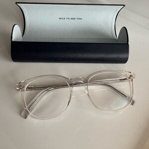 Warby Parker Durand XW 668 Eyeglasses Frames 55-20-150 Pink Clear